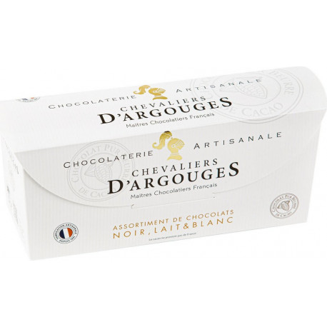 Chevaliers d’Argouges assortiment de Chocolats Noir Lait Blanc 355g