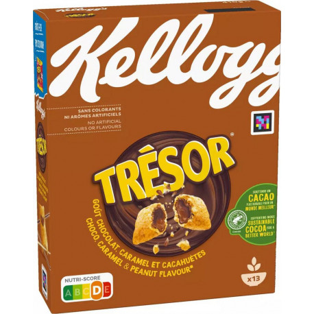 Kellogg's Céréales Trésor Choco Caramel Cacahuètes 410g