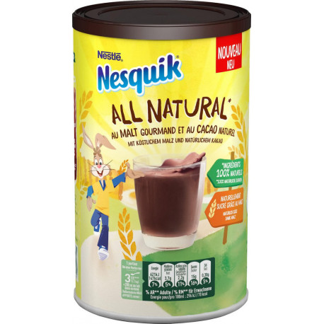 NESQUIK ALL NATURAL MALT GOURMAND ET CACAO NATUREL 400g