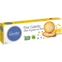GAVOTTES FINE GALETTE CITRON & GRAINES DE PAVOT 120g