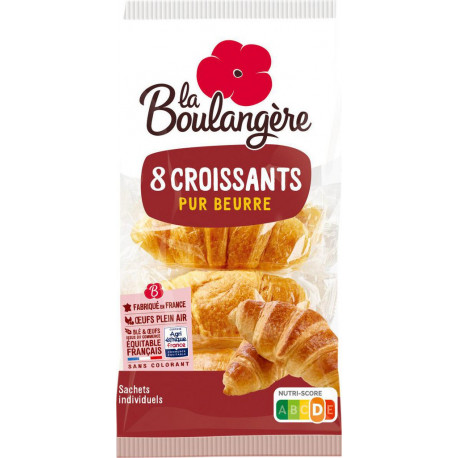 Croissants La Boulangère Pur beurre x8 320g