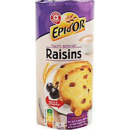 Toasts briochés raisin Epi d'Or x13 150g