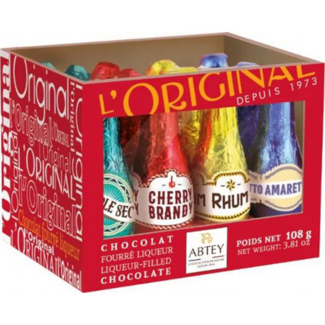 Abtey Chocolat fourré liqueur x12 bouteilles 108g