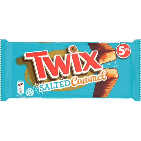 TWIX Barres chocolatées biscuits enrobée de chocolat et caramel salé 5x2 230g