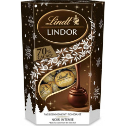 Lindt Bouchées Lindor Chocolat noir fourré 70% 200g