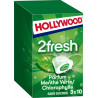 HOLLYWOOD Chewing gum fresh spearmint les 3 boîtes de 22g