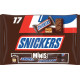 SNICKERS Barres chocolatées Minis Cacahuètes Et Caramel 17 minis barres