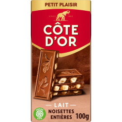 COTE D'OR COTE D COTE D'OR D'OR OR OR OR Tablette de chocolat lait noisettes COTE D'OR la tablette de 100g