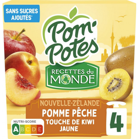POM'POTES Compote recette nouvelle Zélande les 4 gourdes de 90g
