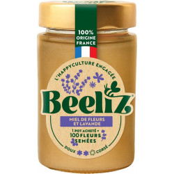 BEELIZ BEELIZ BEELIZ Miel De Fleurs Et Lavande Crémeux France BEELIZ 250g