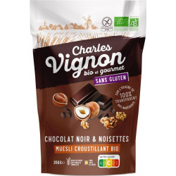 CHARLES VIGNON CHARLES VIGNON CHARLES VIGNON VIGNON VIGNON Muesli croustillant chocolat noir et noisettes bio CHARLES VIGNON 350