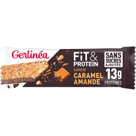 GERLINEA Barre protéinée Caramel Amande la barre de 45g
