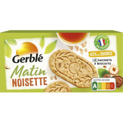 GERBLE GERBLE GERBLE Biscuit Petit dejeuner noisettes GERBLE 200g