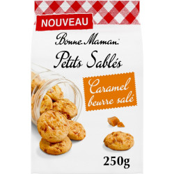 BONNE MAMAN Biscuits petits sablés caramel beurre salé 24 biscuits de 250g