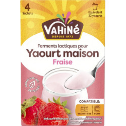 VAHINE VAHINE VAHINE Ferments lactiques pour yaourt maison à la fraise VAHINE 20g