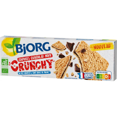 BJORG Biscuits bio Fourrés Chocolat noir crunchy 150g
