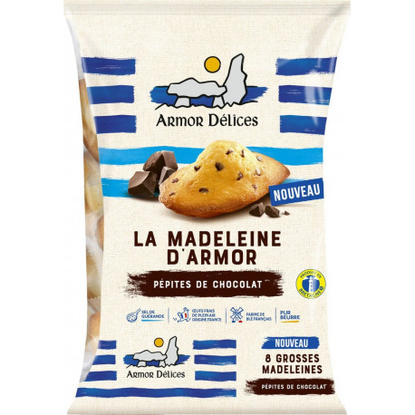 ARMOR DELICES ARMOR DELICES ARMOR DELICES DELICES DELICES Madeleine d'Armor Pépites Chocolat ARMOR DELICES 8 madeleines