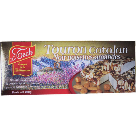 LE TECH LE TECH LE TECH TECH TECH Touron Noir Catalan Noisettes Amandes LE TECH la barre de 200g