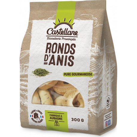 BISCUITERIE CASTELLANE Biscuits ronds 'd'anis 300g