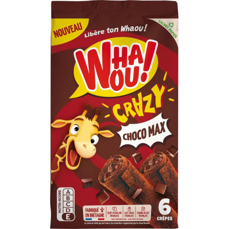 WHAOU WHAOU WHAOU Crêpes Crazy Choco Max WHAOU! 6 crêpes 180g