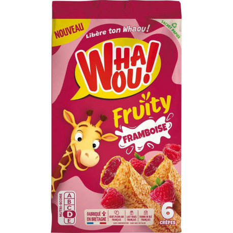 WHAOU WHAOU WHAOU Crêpes Fruity Framboise WHAOU! 6 crêpes 180g