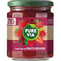 PURE VIA Confiture de fruits rouges réduit en sucres 300g