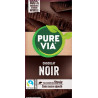 PURE VIA Tablette de Chocolat Noir Sans Sucre Ajouté la tablette de 100g