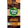 PURE VIA Tablette de chocolat noir orange la tablette de 100g