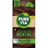PURE VIA Tablette de chocolat noir menthe la tablette de 100g