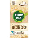 PURE VIA Tablette de chocolat blanc et noix de coco la tablette de 100g