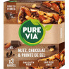 PURE VIA Barres nuts chocolat et pointe de sel les 3 barres de 35g
