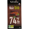 NATURALINE Tablette de chocolat 74% noir bio la tablette de 100g