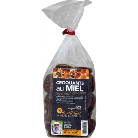 BUTIMIEL BUTIMIEL BUTIMIEL Croquants au miel chocolat amande BUTIMIEL 200g