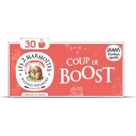 LES MARMOTTES MARMOTTES MARMOTTES Infusion coup de boost LES 2 MARMOTTES 30 sachets