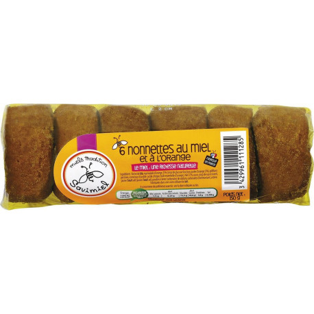 SAVIMIEL SAVIMIEL SAVIMIEL Gâteaux Nonnettes miel orange SAVIMIEL 6 150g
