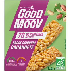 GOOD MOOV GOOD MOOV GOOD MOOV MOOV MOOV Barre Crunchy Cacahuète Bio GOOD MOOV la barre de 105g
