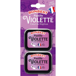 BONBEST BONBEST BONBEST Bonbons violette cœur de réglisse BONBEST lot de 2 boîtes de 16g