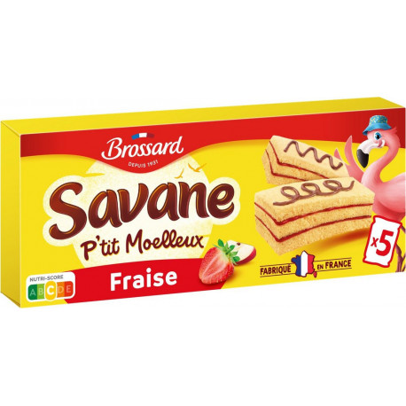 BROSSARD Petit moelleux à la fraise Savane 135g