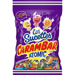 CARAMBAR Bonbons sucettes atomic 156g