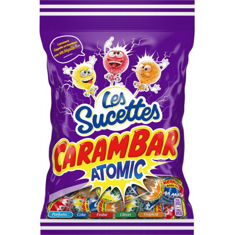 CARAMBAR Bonbons sucettes atomic 156g