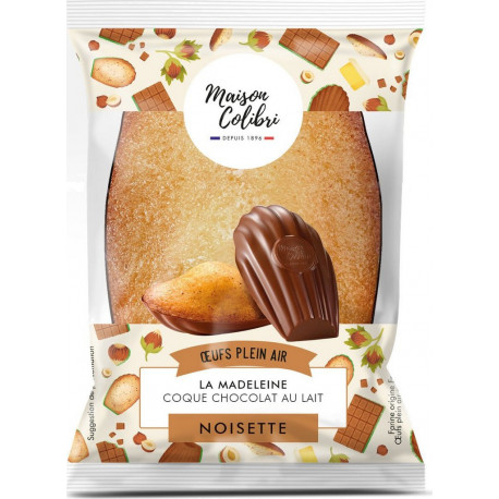 MAISON COLIBRI Madeleine Coque Chocolat au Lait Noisette 60g