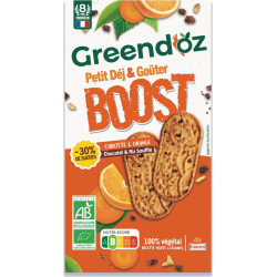 GREENDOZ GREENDOZ GREENDOZ Biscuits petit déj et goûter carotte et orange GREENDOZ' 170g