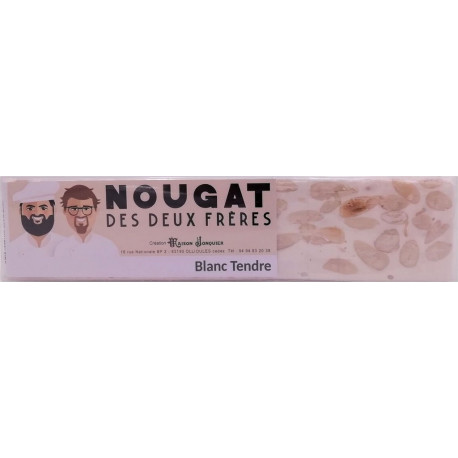 DEUX FRERES DEUX FRERES DEUX FRERES FRERES FRERES Nougat Blanc DEUX FRERES la barre de 125g