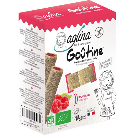 AGLINA AGLINA AGLINA Goutine framboise biologique sans gluten AGLINA 125g