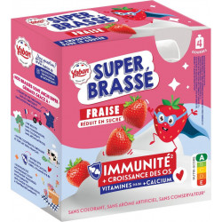 YABON YABON YABON Brassé Fraise YABON les 4 gourdes de 80g