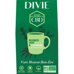 DIVIE DIVIE DIVIE Rooibos Vert et Chanvre Bio DIVIE 20 sachets