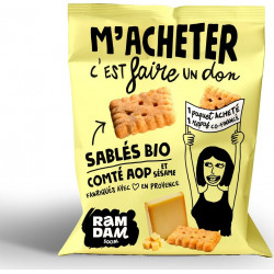 AOP Sablés Bio au Comté et Sésame RAMDAM SOCIAL 100g