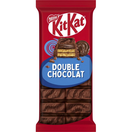 KITKAT Tablette Double Chocolat la tablette de 99g