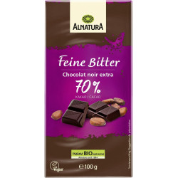ALNATURA Tablette de chocolat noir extra 70% cacao la tablette de 100g
