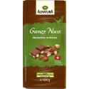 ALNATURA Tablette de chocolat au lait noisettes entières la tablette de 100g